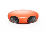 Ballr AI Sports Camera, dual-lens front view on a white background