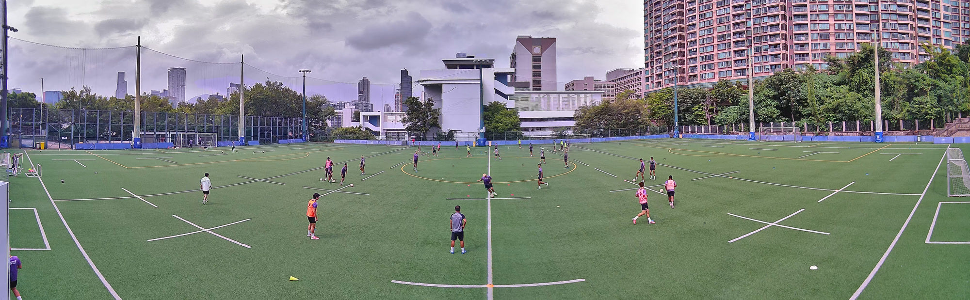 Complete panoramic game footage recorded by Ballr camera