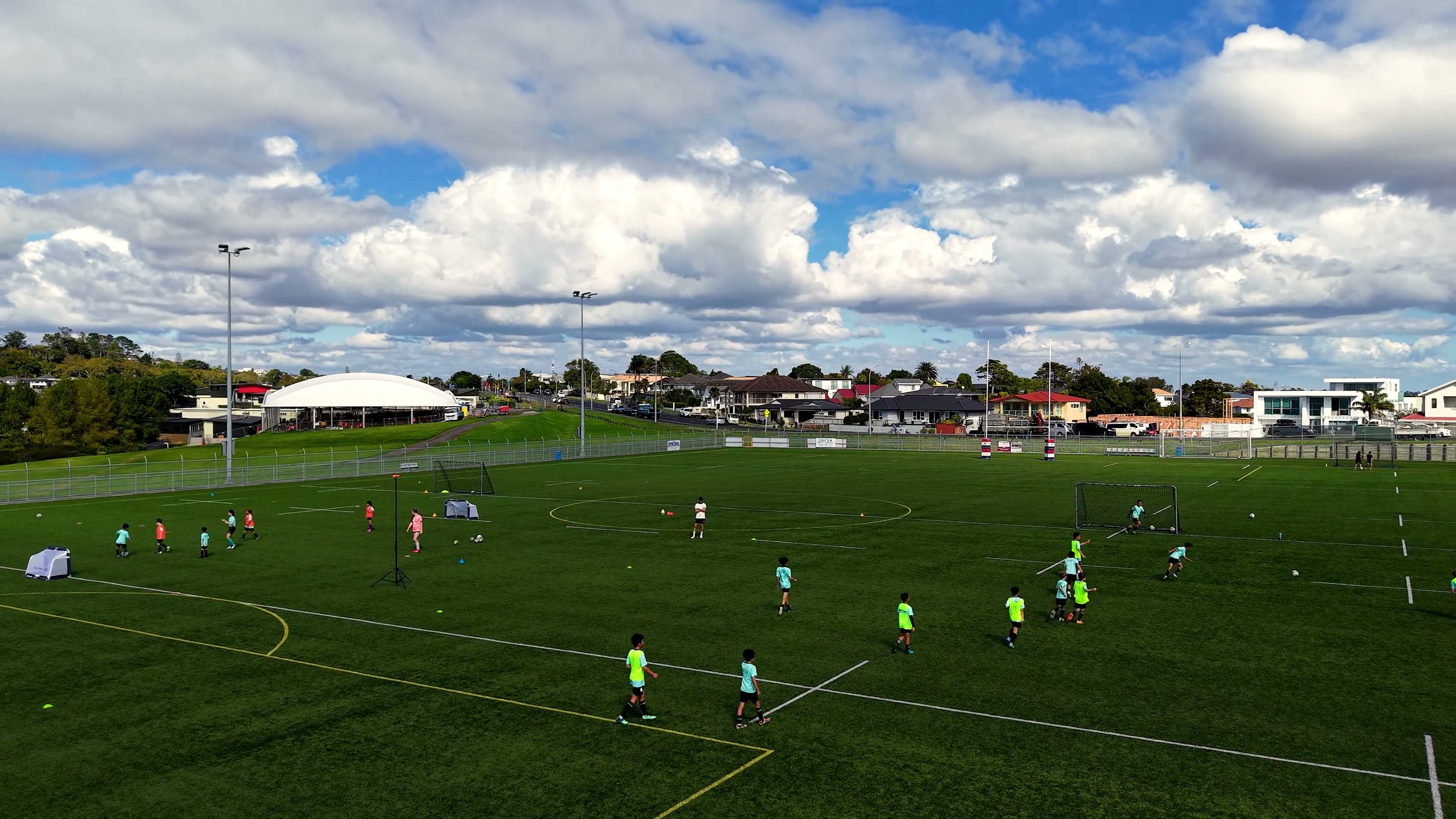 Football pitch filmed by a Ballr camera